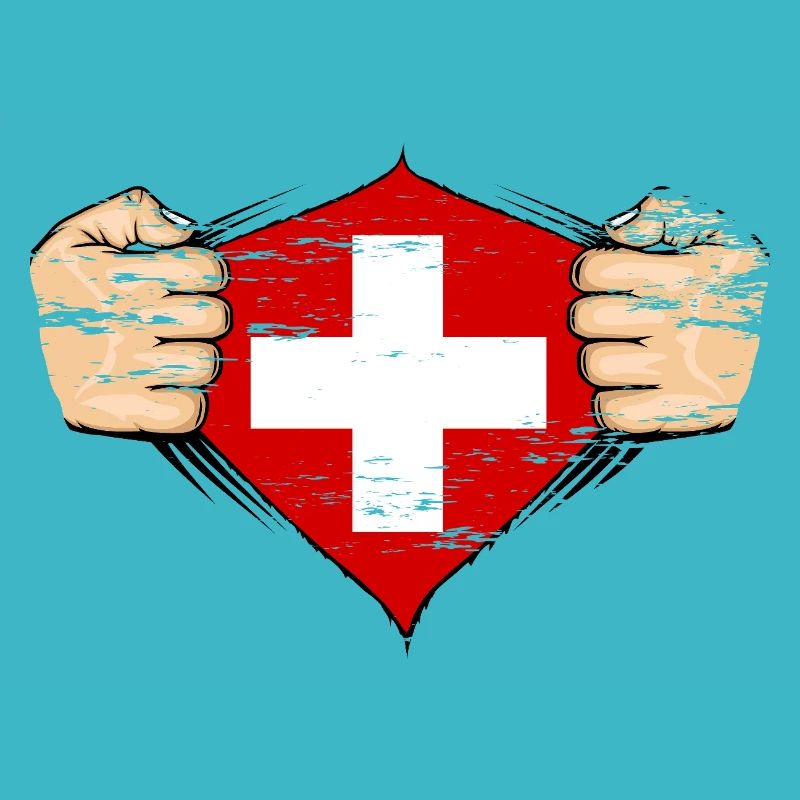 Schweiz Flagge Design used