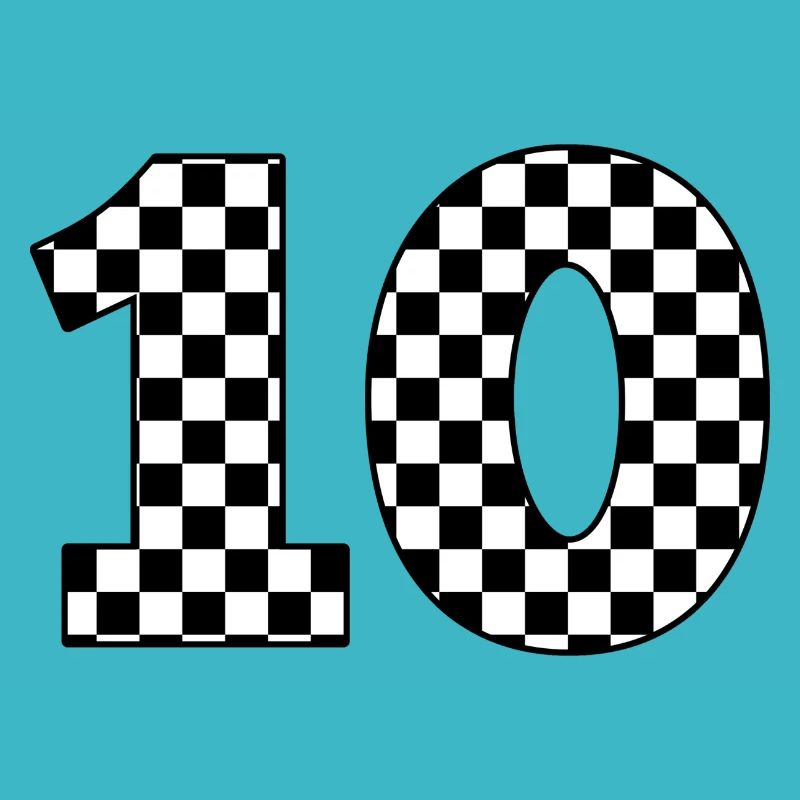 Numéro 10 à carreaux