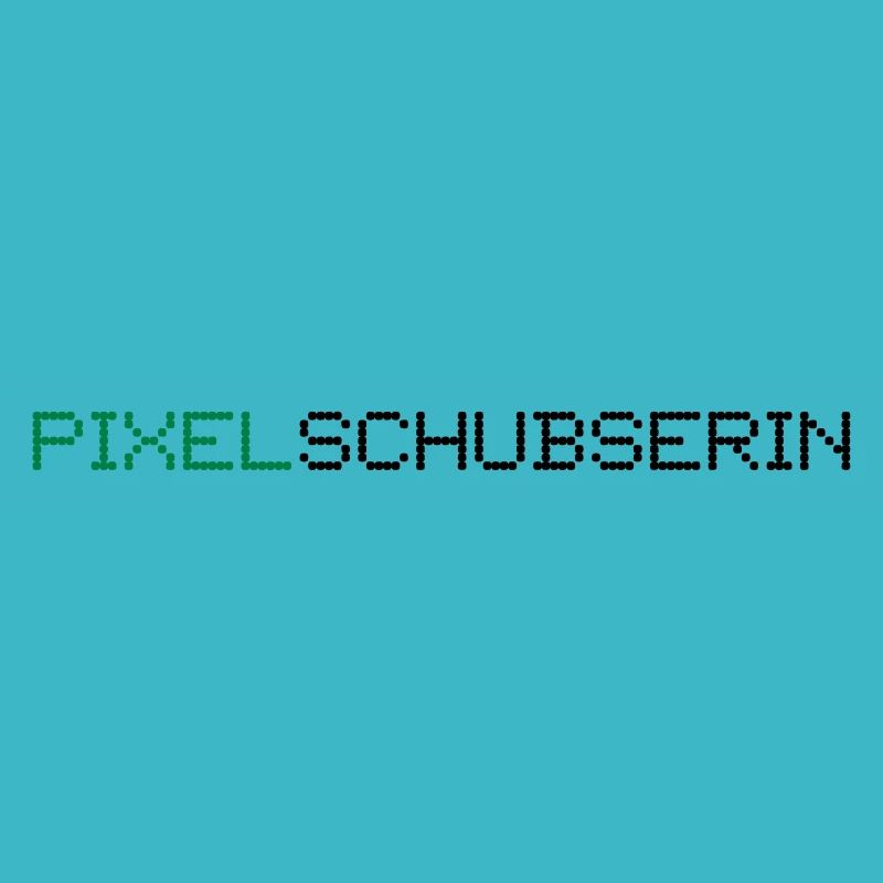 Pixelschubserin im Design von Pixeln, 2fb