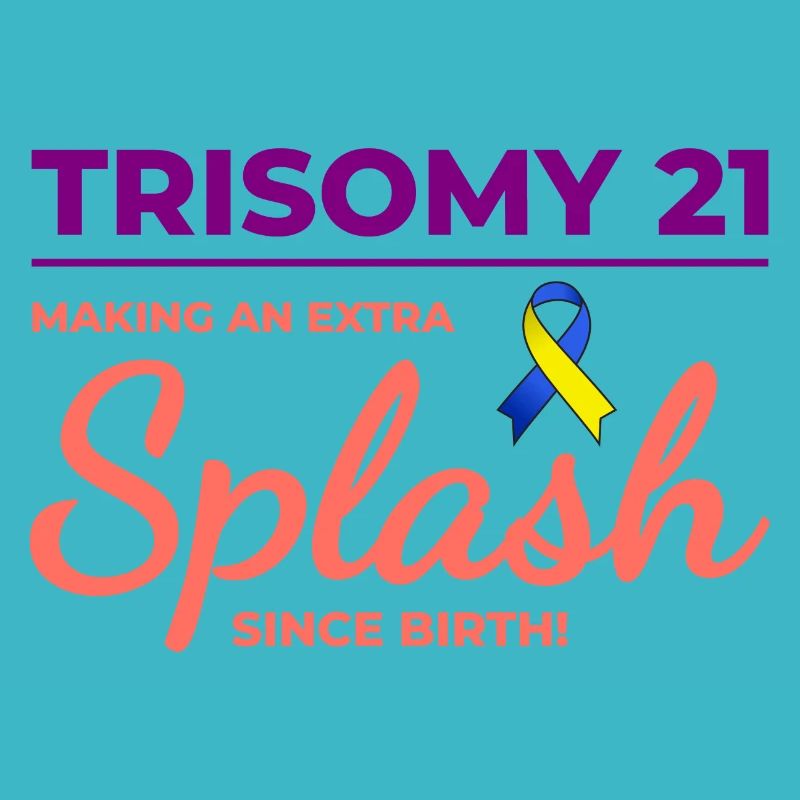 Down-Syndrom-Bewusstsein Trisomie 21 Splash