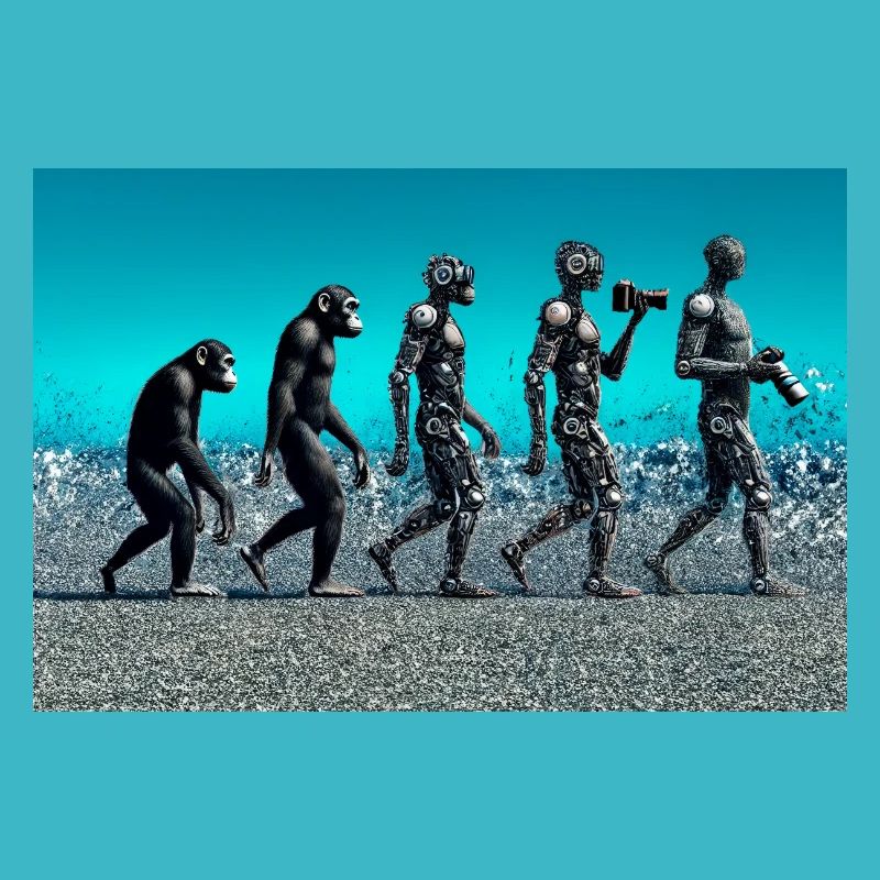 Évolution photographe: du singe au photographe IA