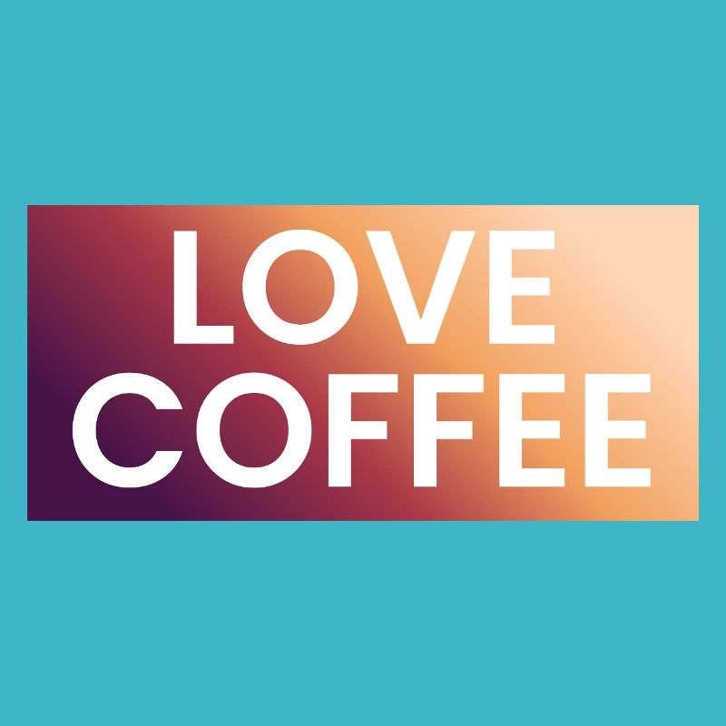Kaffee Liebe im Farbverlauf