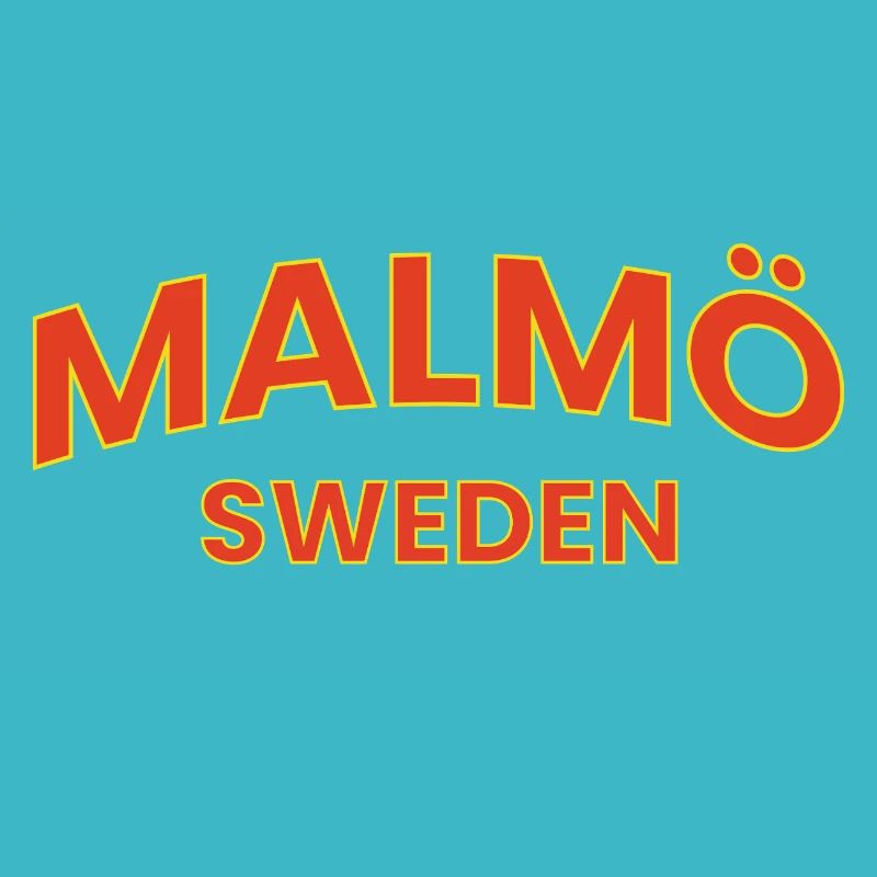 Malmö Sweden Bold Text Logo