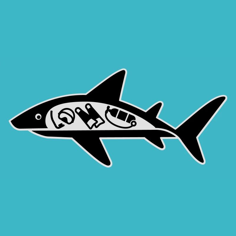 Shark aß Taucher