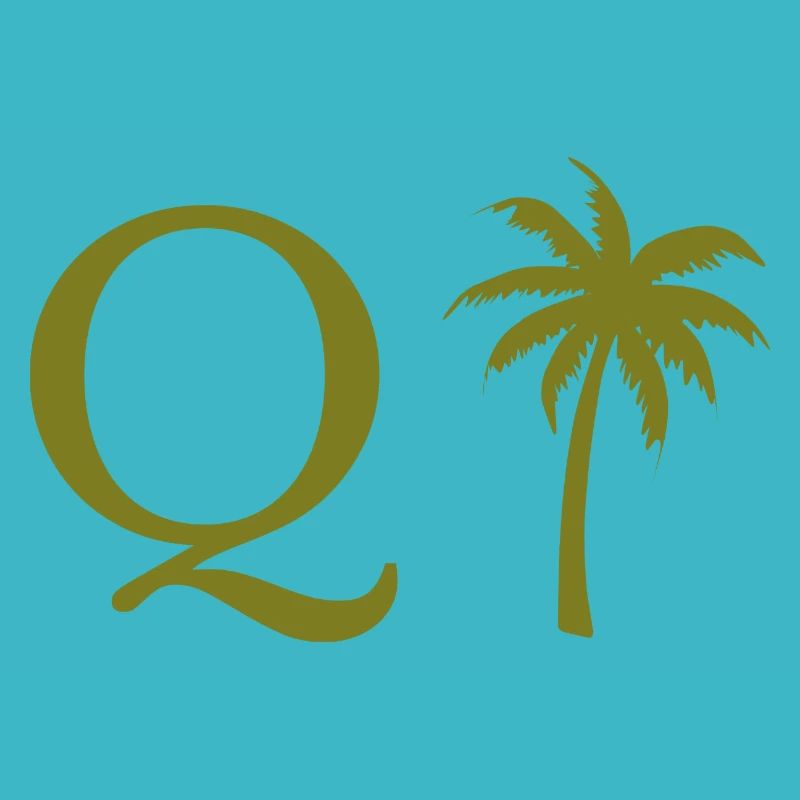 Letter q green Palm