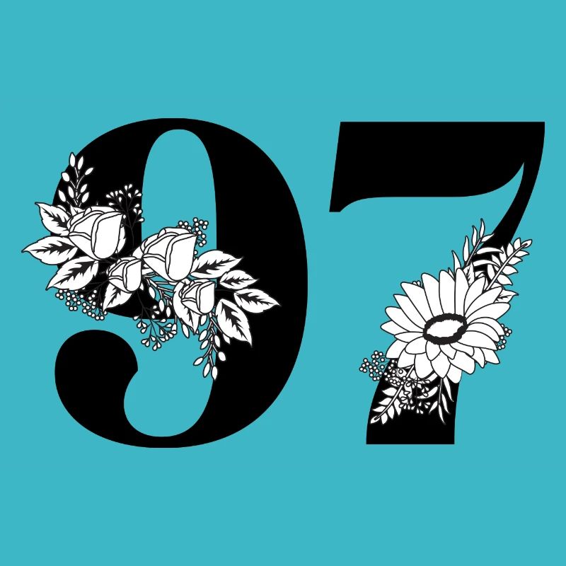 Nummer 97 Schwarze Blumen - 97. Blumengeburtstag