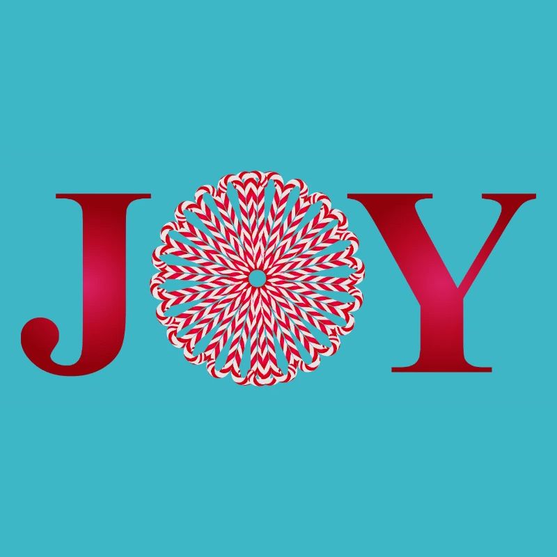 JOY – Christmas typography with candy canes