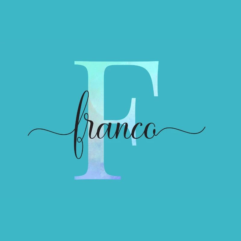 E| Monogramme | Nom | Fabio| Aquarelle