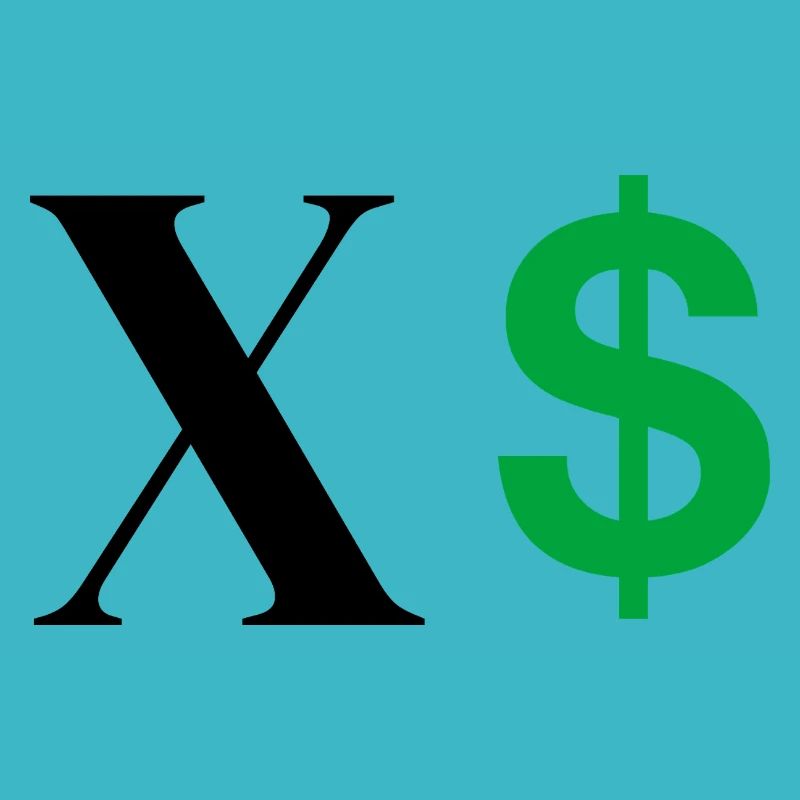 Buchstabe x Dollar