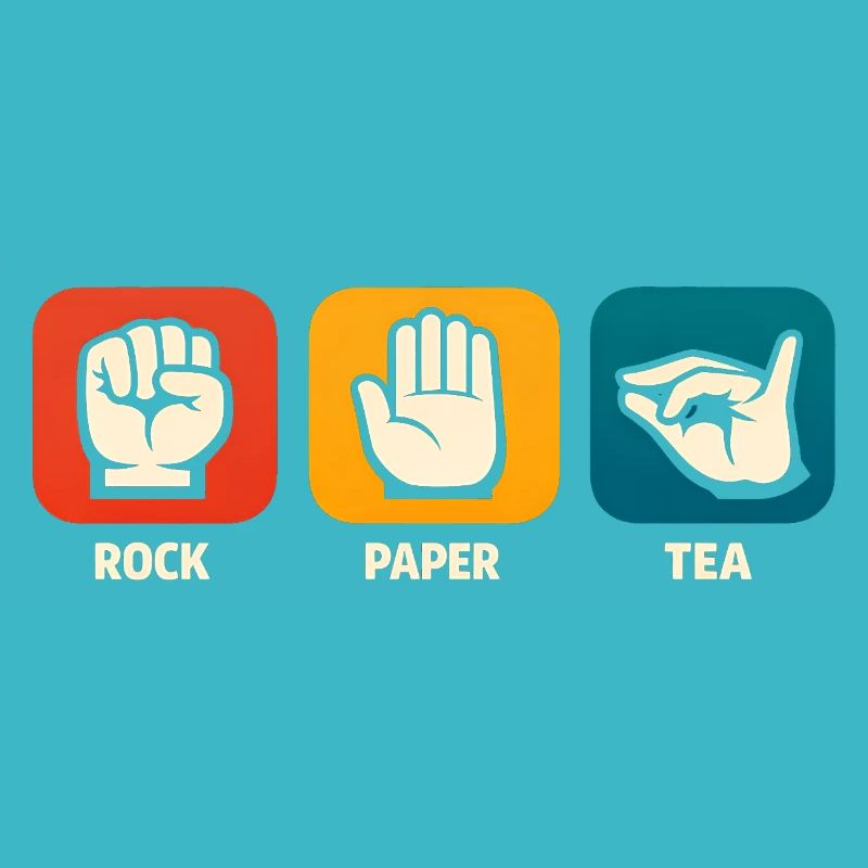 Rock Paper Tea Lustiger Teetrinker Tee