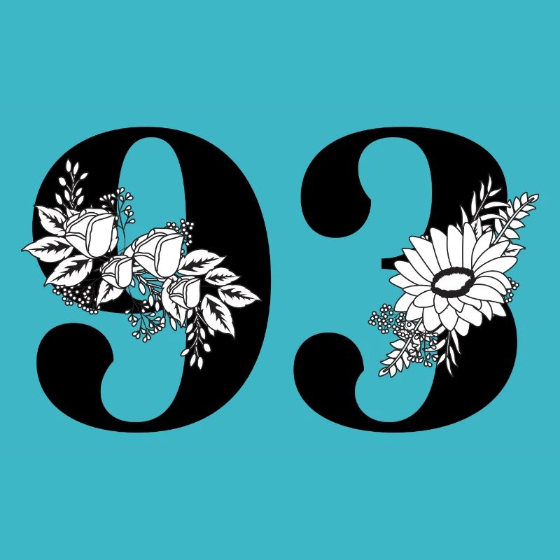 Nummer 93 Schwarze Blumen - 93. Blumengeburtstag