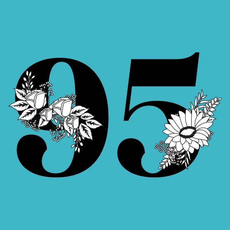 Nummer 95 Schwarze Blumen - 95. Blumengeburtstag