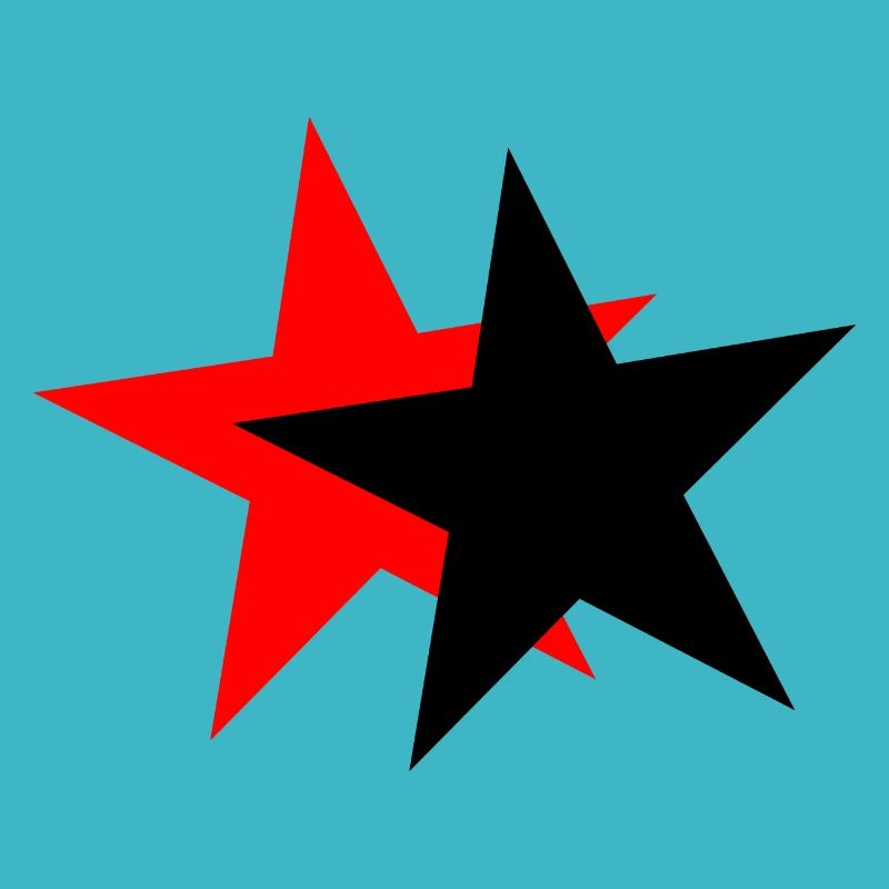 Sterne - schwarz rot