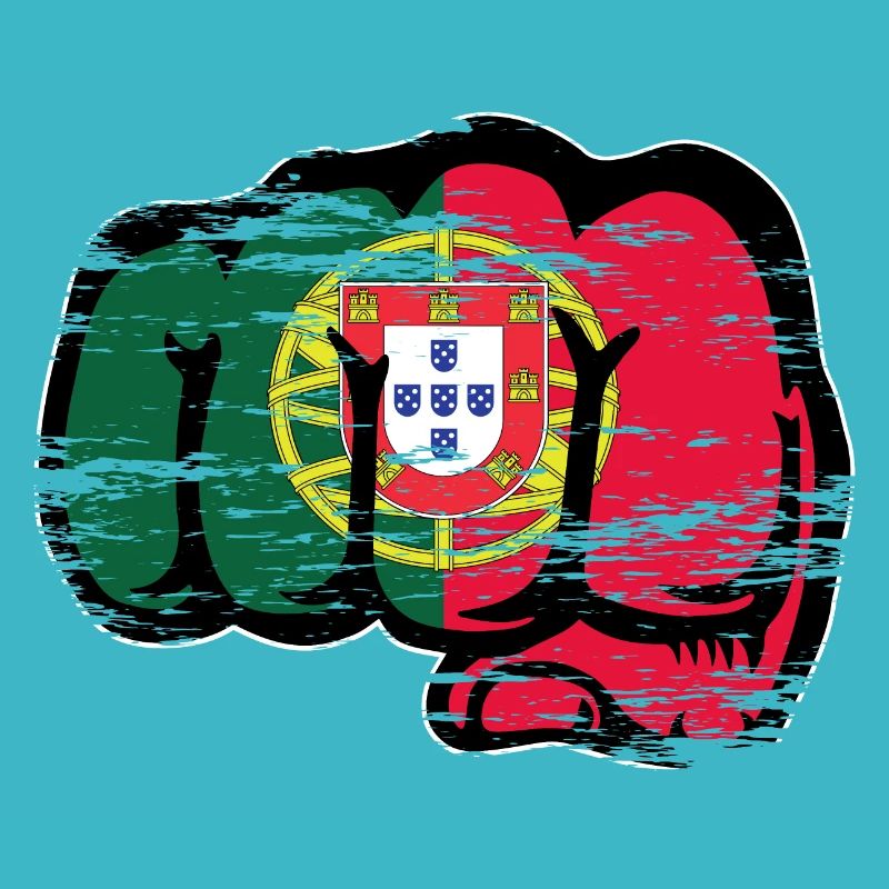 Drapeau du Portugal Poing à main utilisé