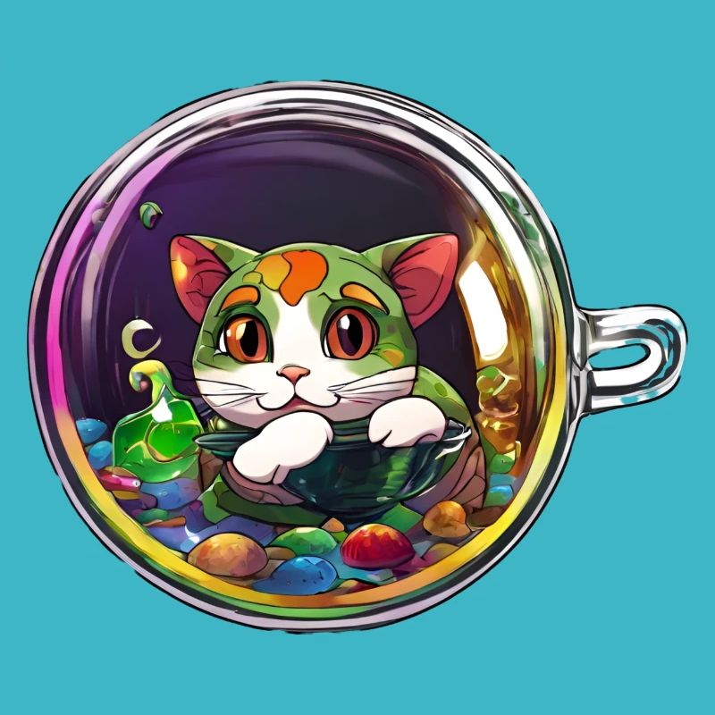 Kitten in a Cup: Adorable Cat Tee