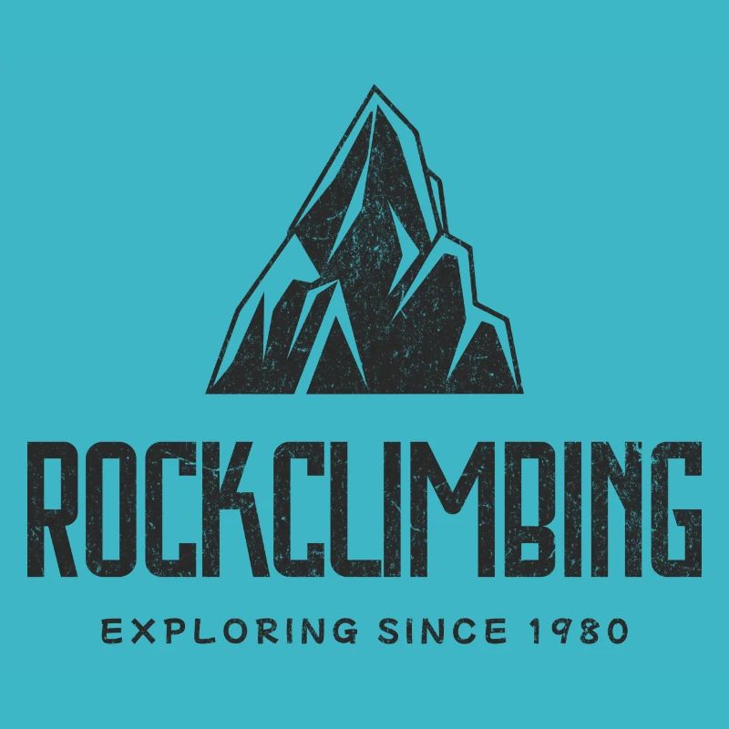 Rock Climbing Logo Featuring a Mountain