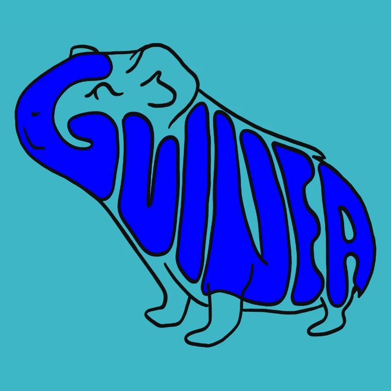 Meerschweinchen blau