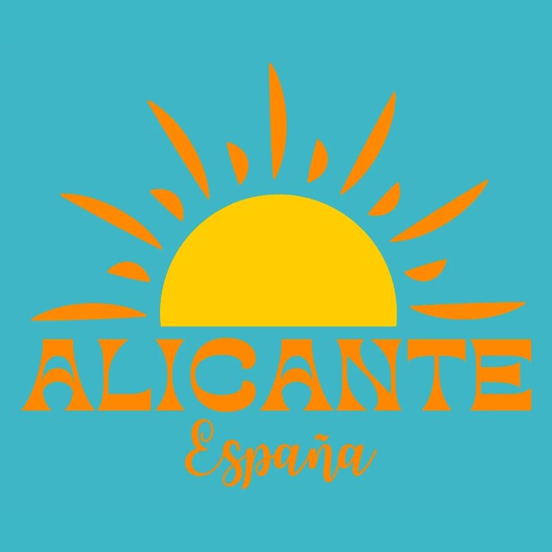 Lebendiger Sunburst Alicante Spanien Design