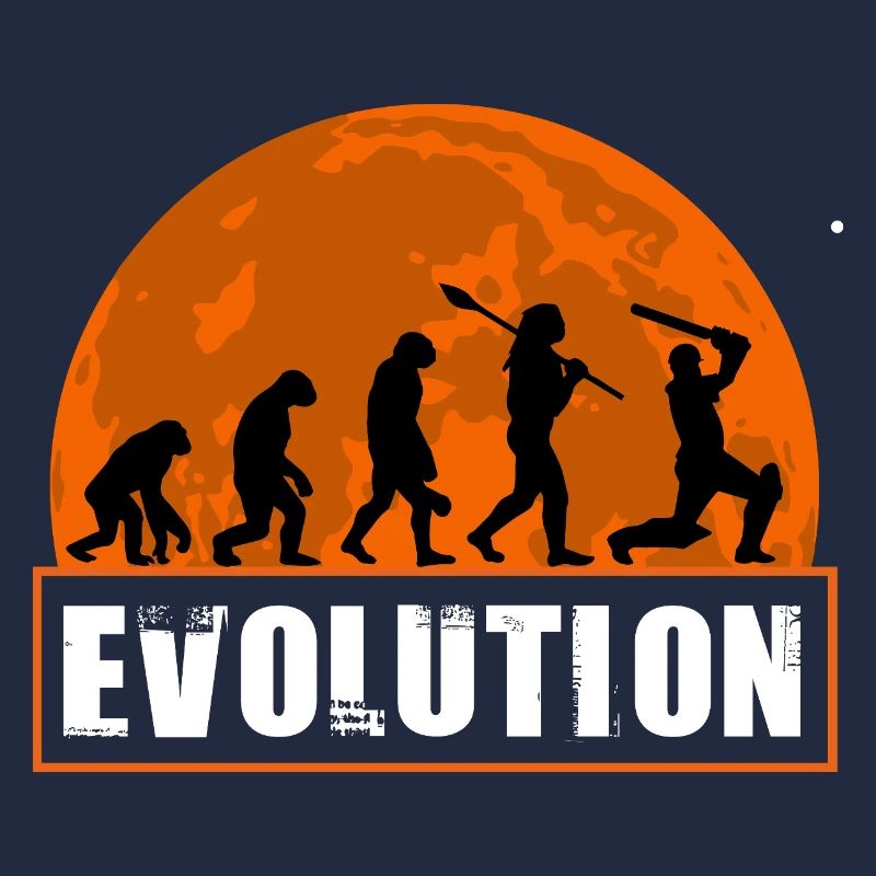 Evolution of Cricket Player Batsman Silhouette
