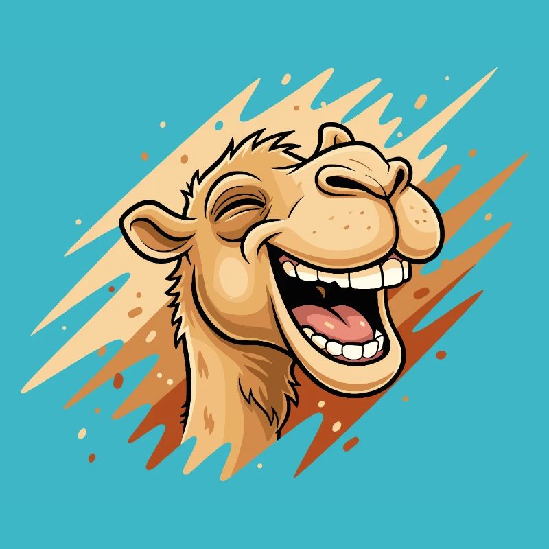 Laughing Camel Cartoon