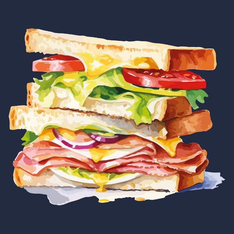 Illustration colorée des couches de sandwich