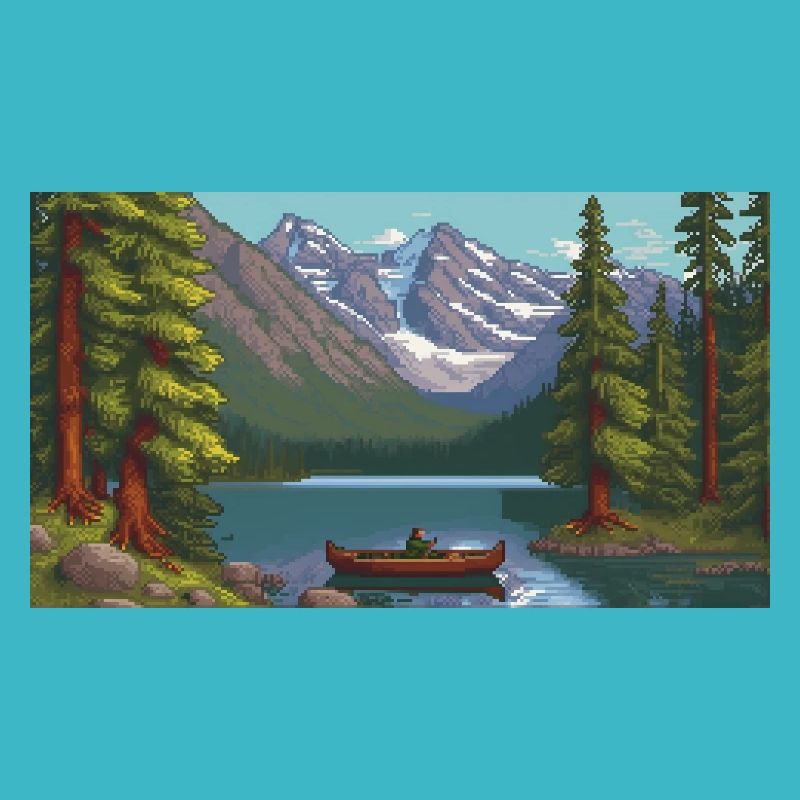 Parc national de Banff, Canada - Pixel Art