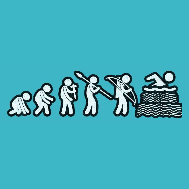 Evolution Natation Blanc Grunge
