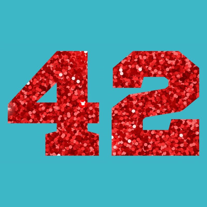 Nummer 42 Roter Glitzer - 42. Jubiläum