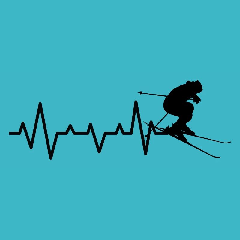 Skiing Ski Motif for Skier Skier