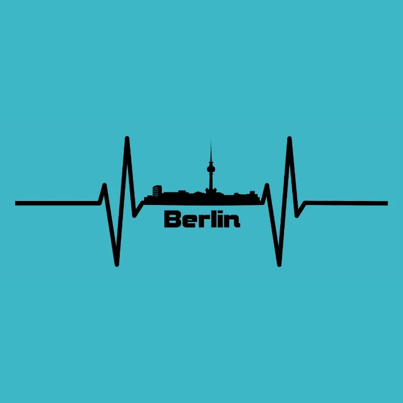 Herzschlag mit Skyline Berlin