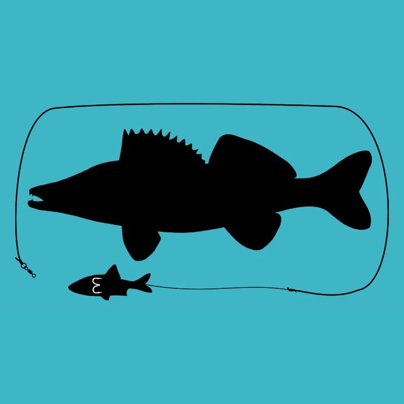 Zander mit Naturköder
