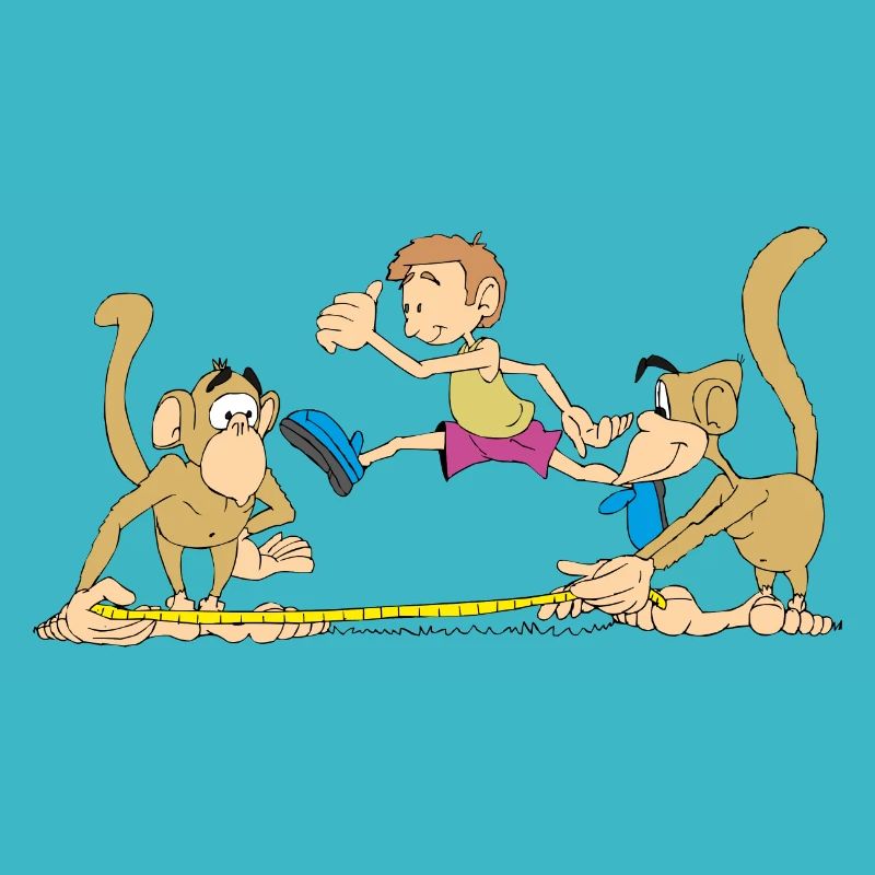 Monkeys in athletic competition