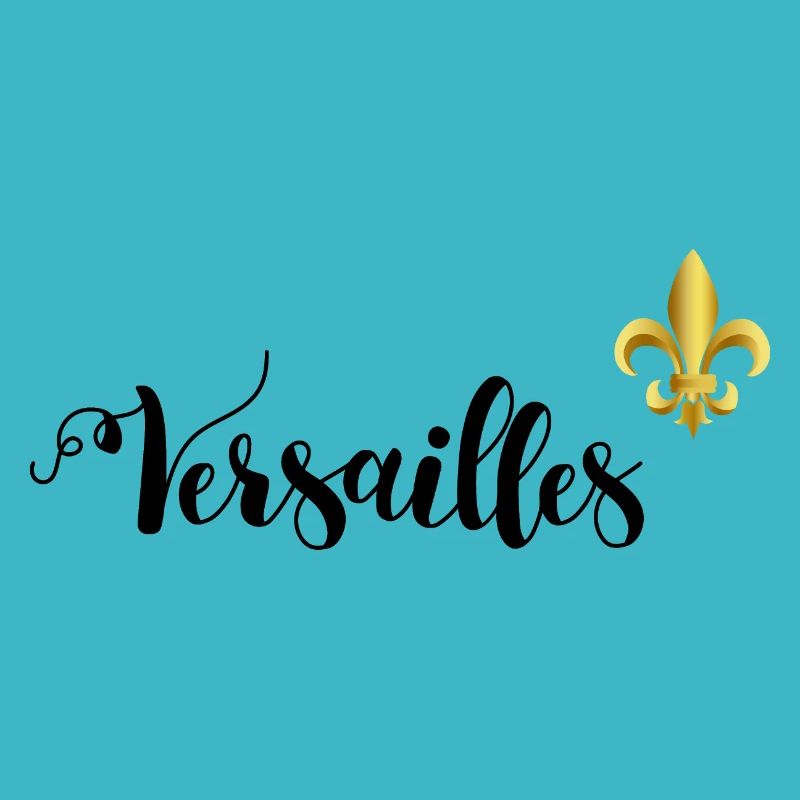 Versailles Lettering and Fleur-de-Lys