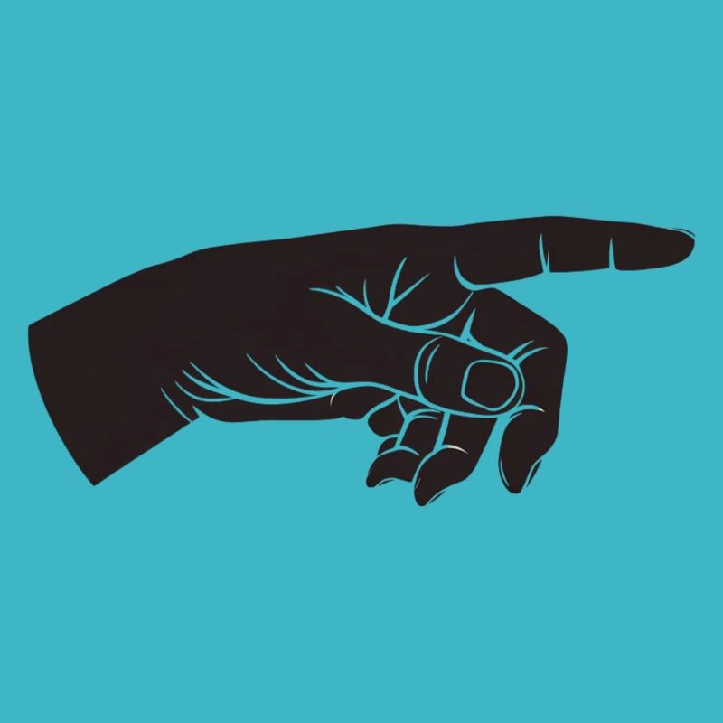 Zeigefinger, Hand, Da lang, Zeiger, Du bist