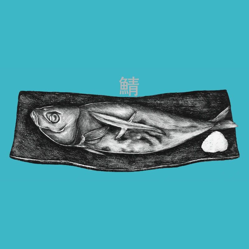 Saba Shioyaki Poisson Japonais Illustration
