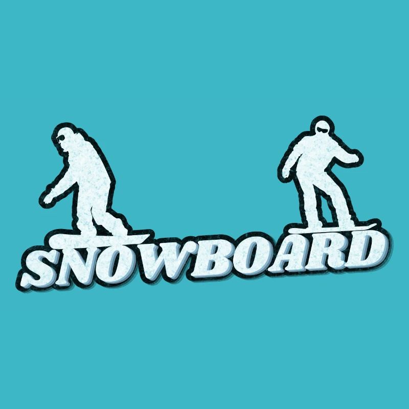 Snowboarders White Grunge