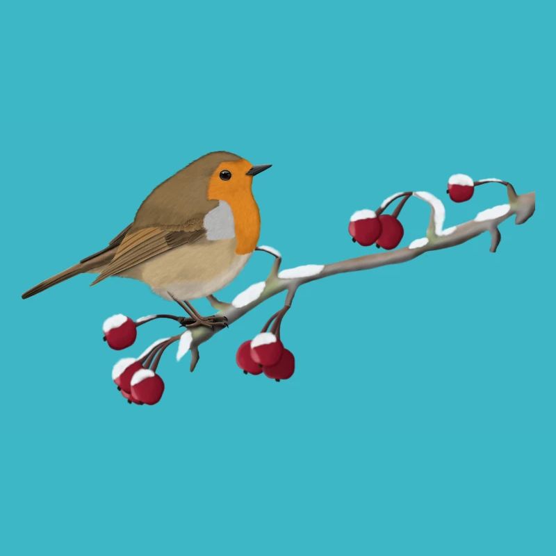 Oiseau rouge-gorge sur une branche ornithologue