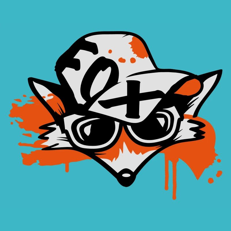 Fuchs mit Baseballkappe