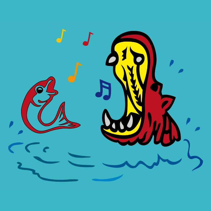 L’hippopotame et le poisson chantent en duo