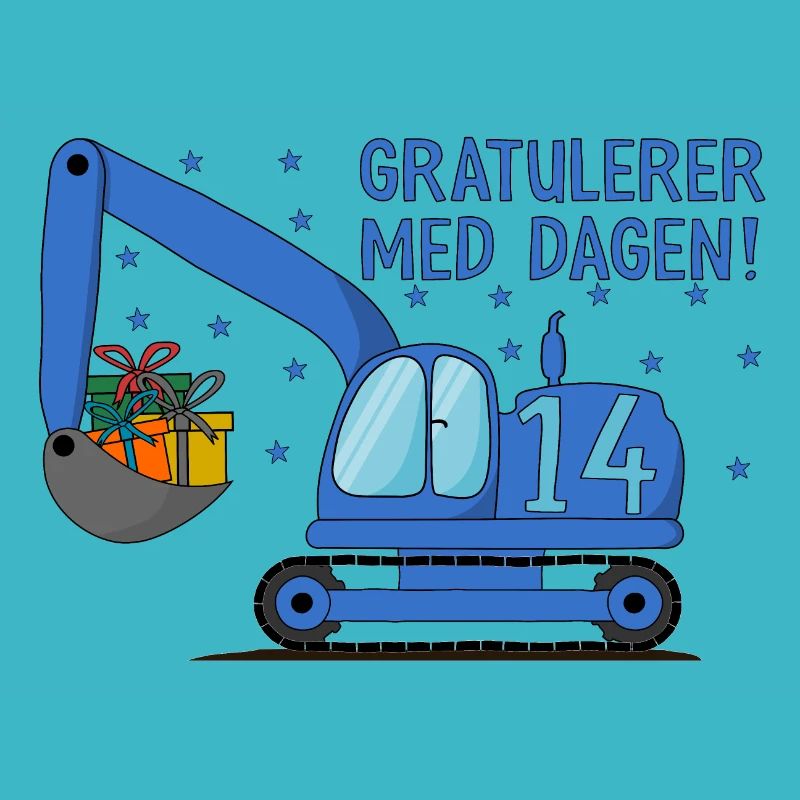 Gravemaskin Gratulerer med dagen 14