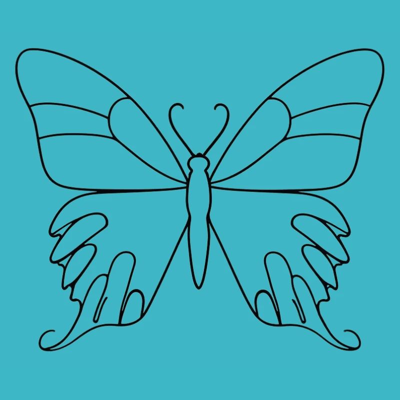 Lineart Schmetterling