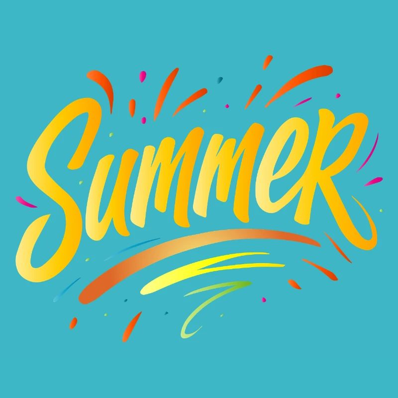Summer Typo - Sommerdesign mit Splash-Elementen