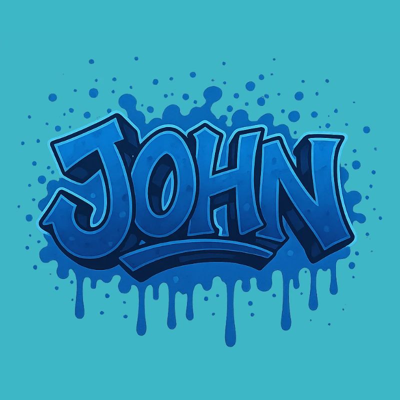 Graffiti JOHN Name Geschenk Ideal druckbar auf