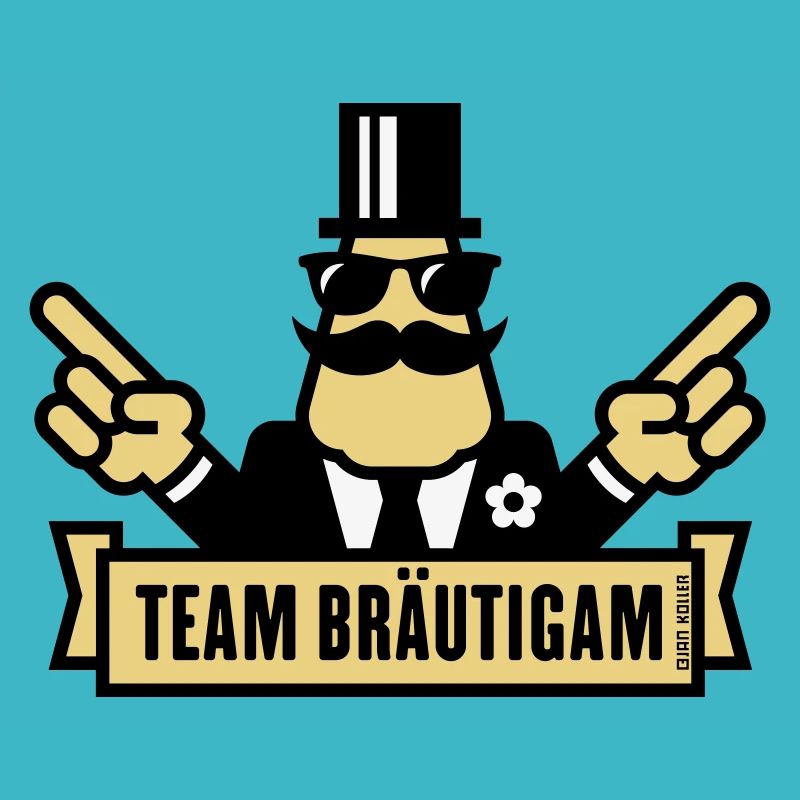 Team Bräutigam Handzeichen (Polterabend JGA / 3C)