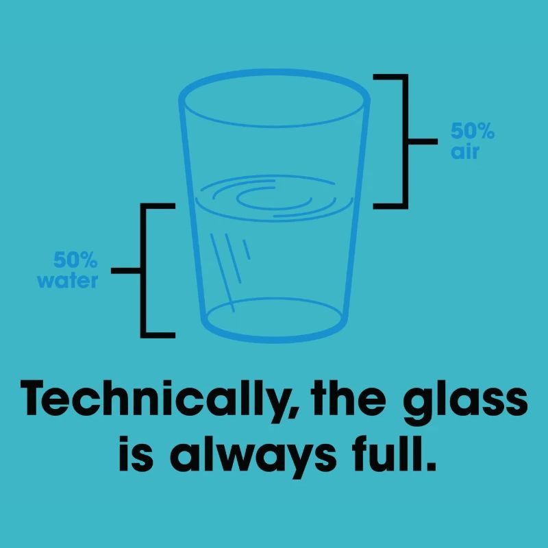 Strictly speaking, the glass is always full.