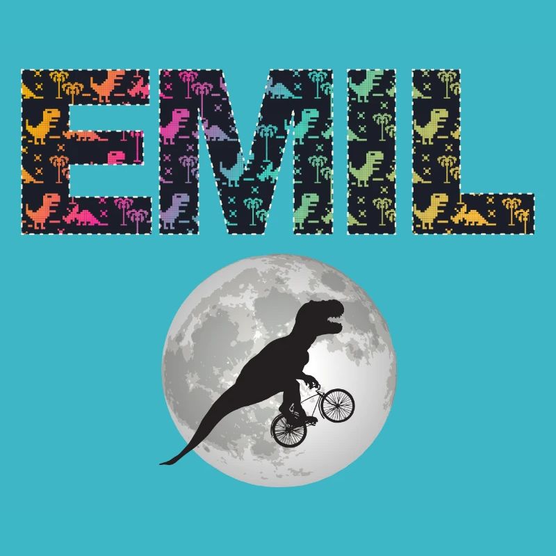 EMIL - Beau prénom de garçon avec dinosaure