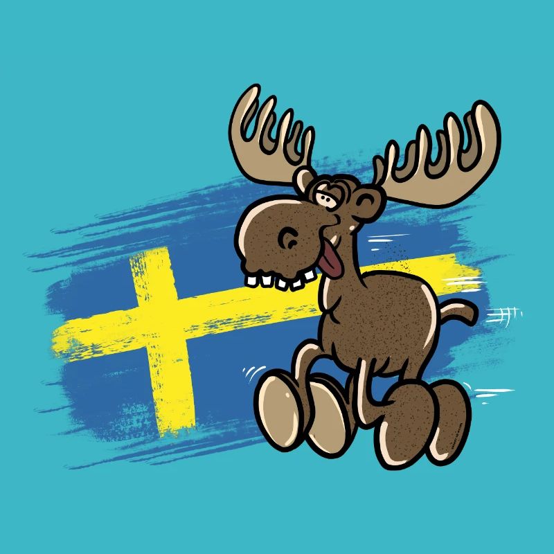 Schweden - Elch - Flagge