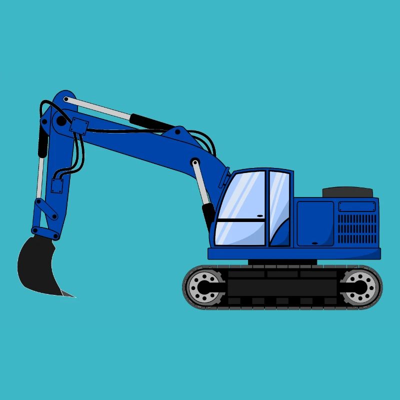 Bagger Baggerfahrzeug blau