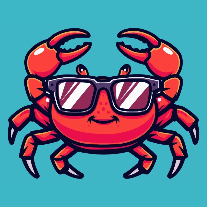 crabe crabe bande dessinée cool