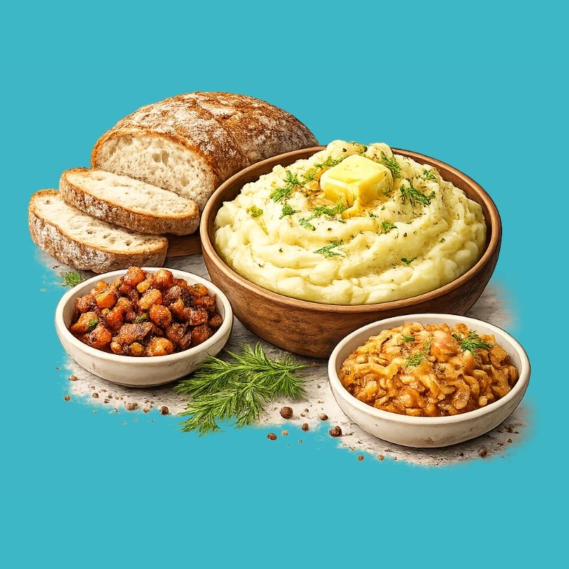 Mashed potatoes with shkvarki